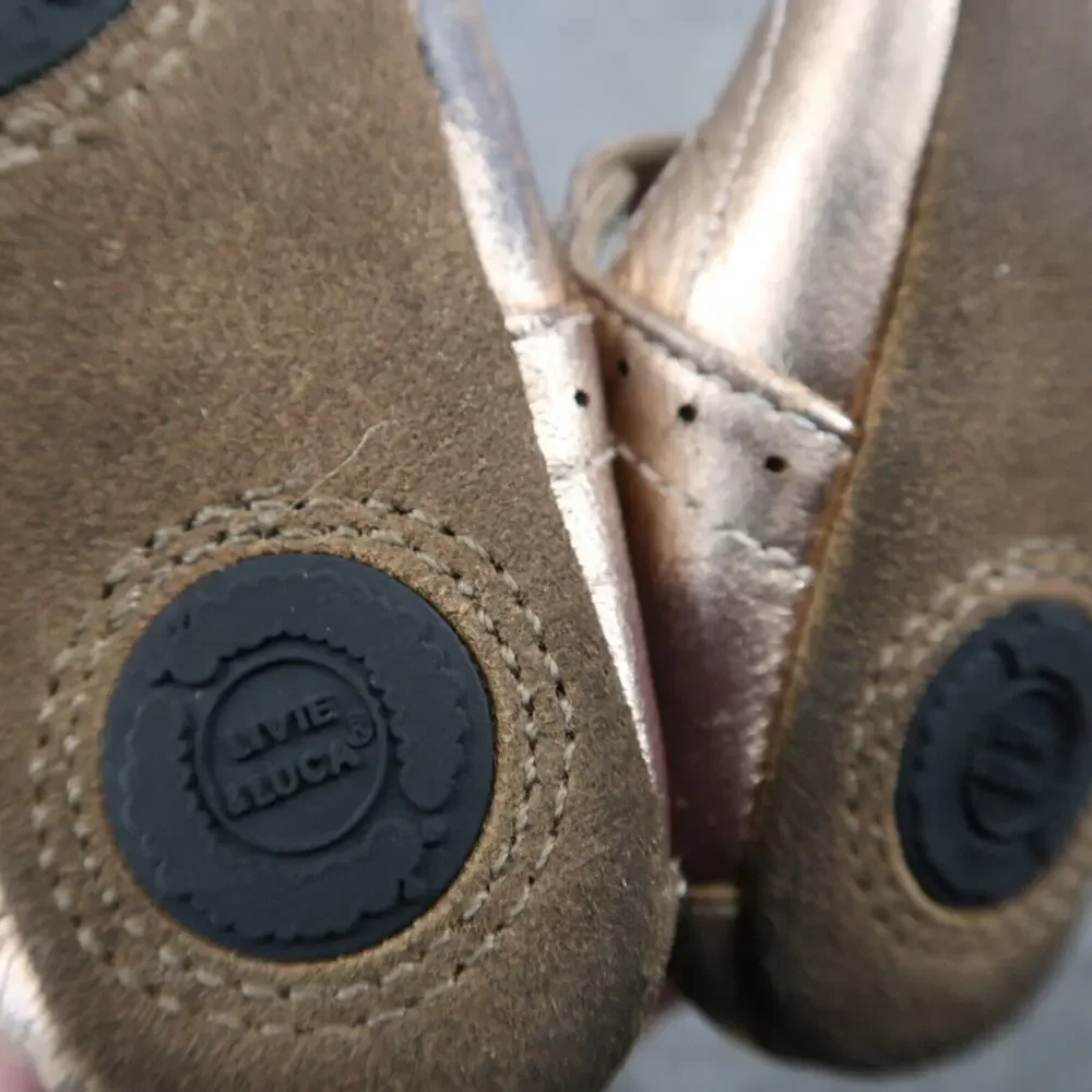 Livie & Luca Shoes Baby 6-12 Months Cora III Rosegold Metallic Mary Jane Leather
